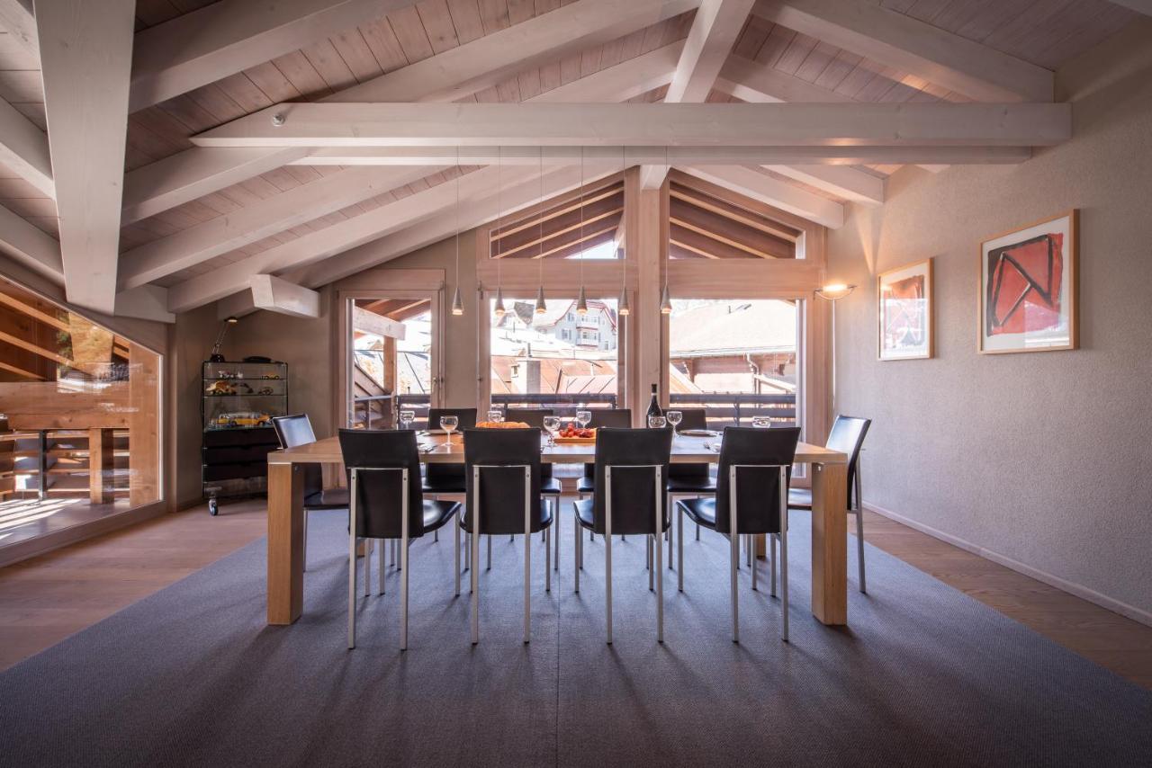 Chalet Schneehoren Penthouse Wengen Buitenkant foto