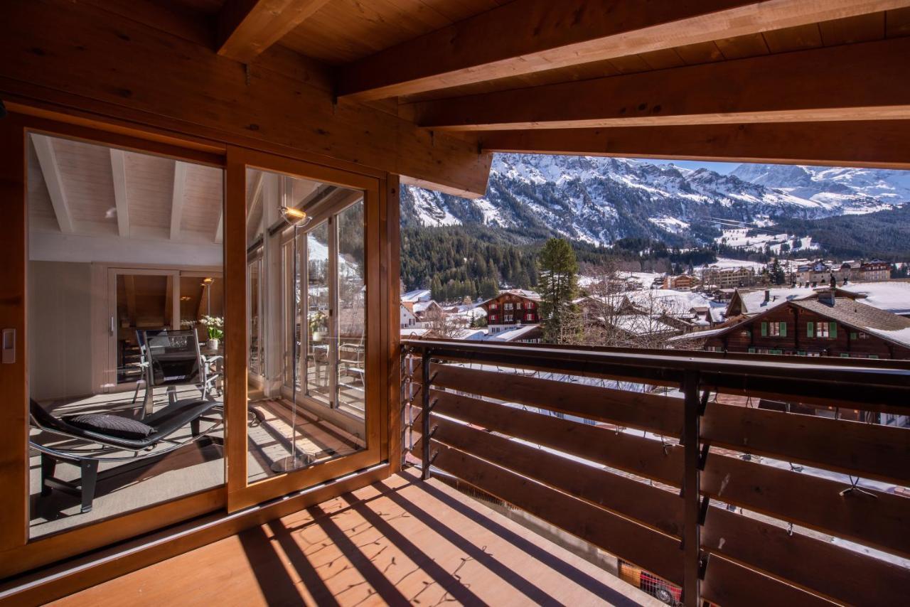 Chalet Schneehoren Penthouse Wengen Buitenkant foto