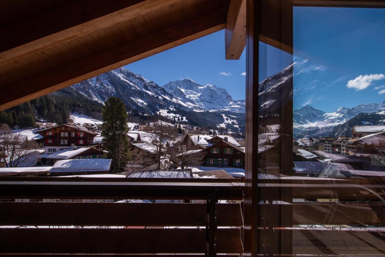 Chalet Schneehoren Penthouse Wengen Buitenkant foto