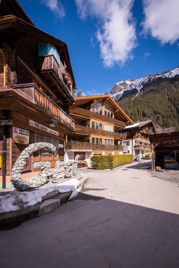 Chalet Schneehoren Penthouse Wengen Buitenkant foto