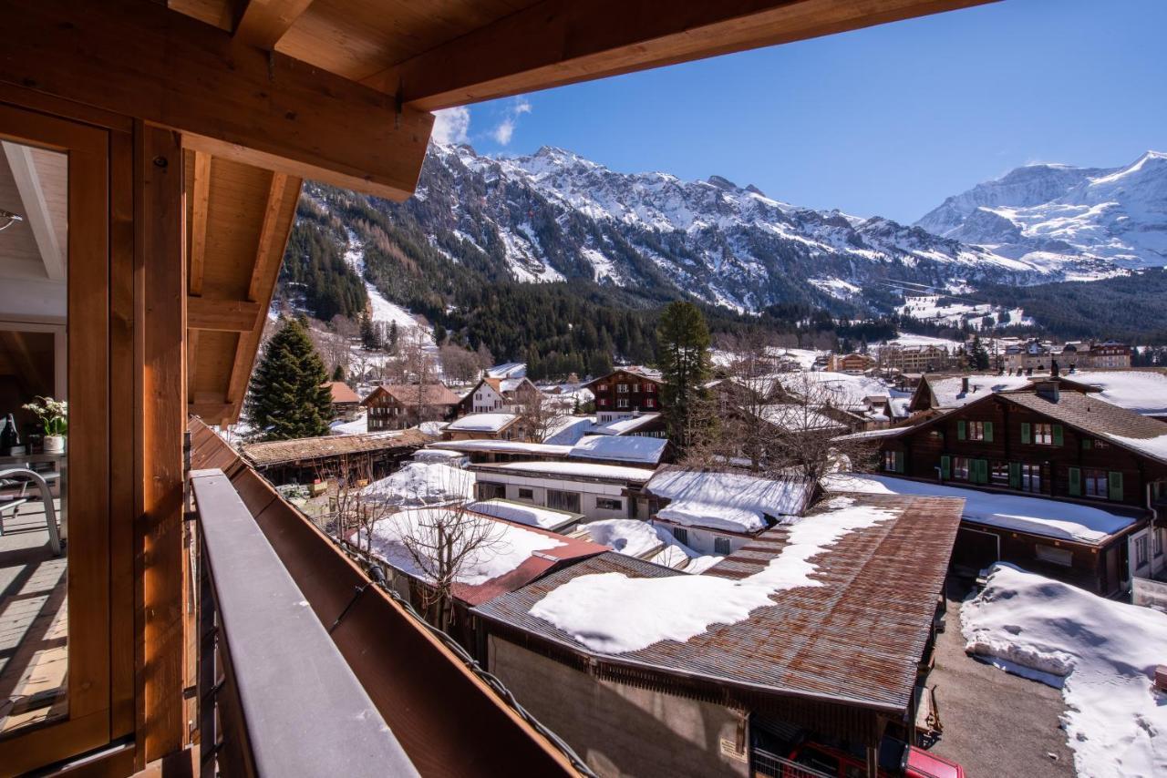 Chalet Schneehoren Penthouse Wengen Buitenkant foto