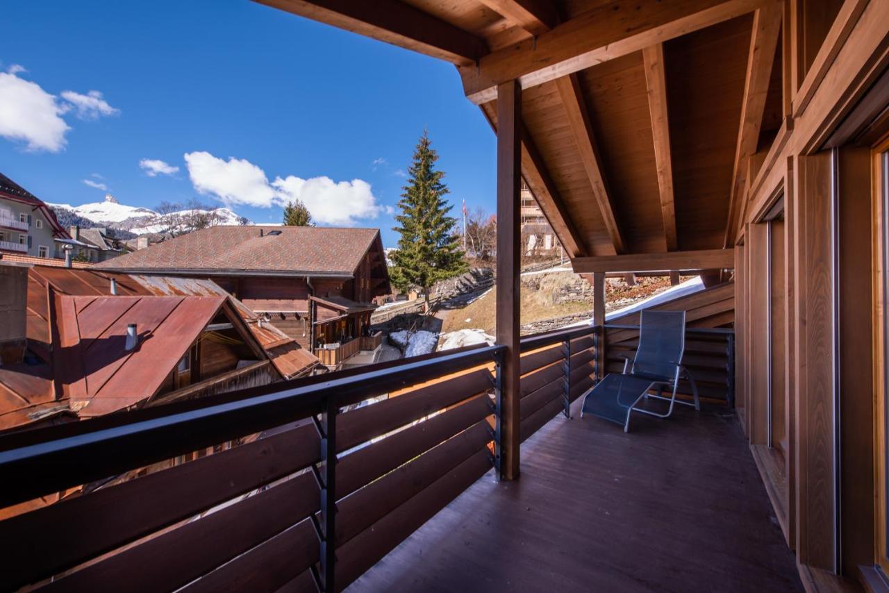Chalet Schneehoren Penthouse Wengen Buitenkant foto